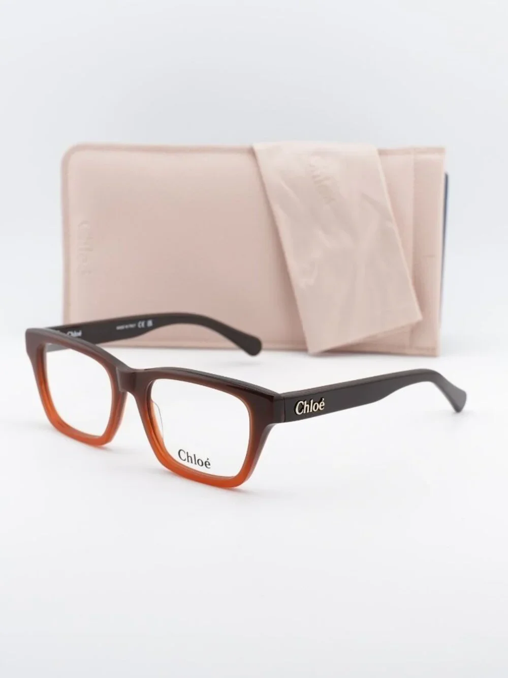 Chloe CH0242O 008 Square Eyeglasses 53mm - Brown